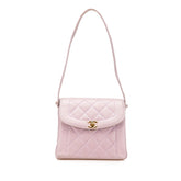 シャネル マトラッセ ダイアナ ワンショルダーバッグ ハンドバッグ パープル ラベンダー ラムスキン レディース CHANEL 【中古】